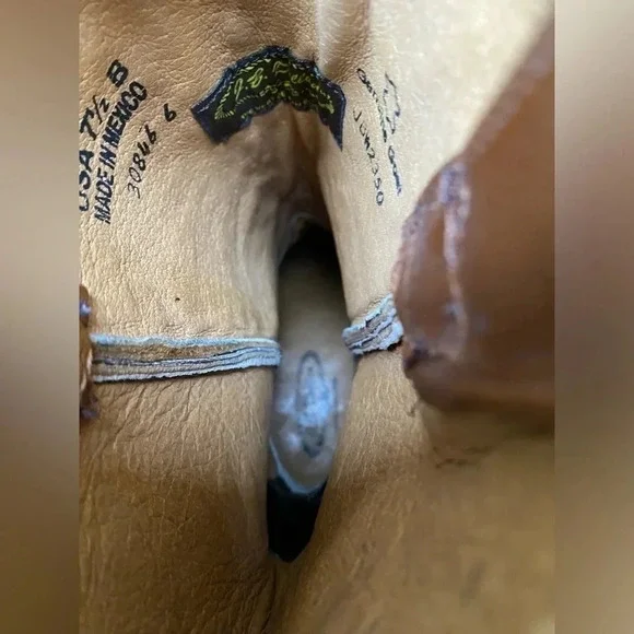 J.B. Dillon Coyboy Boots Women’s 7.5 Goat Leather Western  Boot - Picture 8 of 9